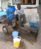 00 Water is delivered by push cart